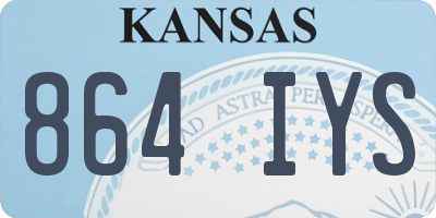 KS license plate 864IYS