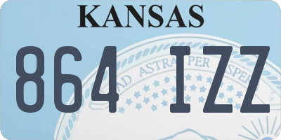 KS license plate 864IZZ