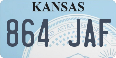 KS license plate 864JAF