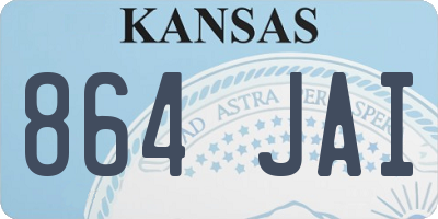 KS license plate 864JAI