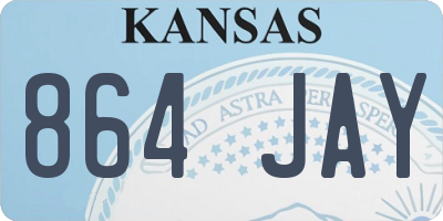 KS license plate 864JAY
