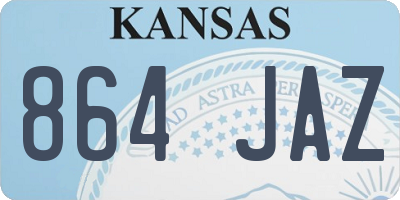 KS license plate 864JAZ