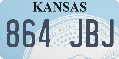 KS license plate 864JBJ