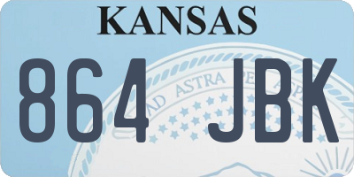 KS license plate 864JBK