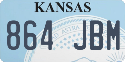 KS license plate 864JBM