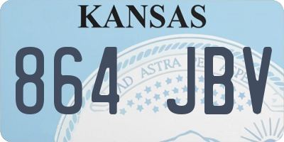 KS license plate 864JBV