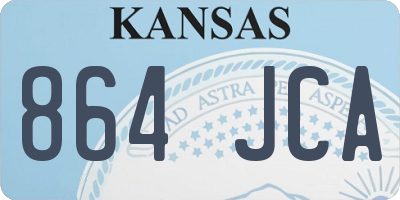 KS license plate 864JCA