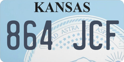 KS license plate 864JCF