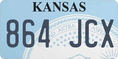 KS license plate 864JCX
