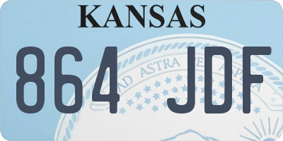 KS license plate 864JDF