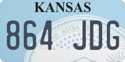 KS license plate 864JDG