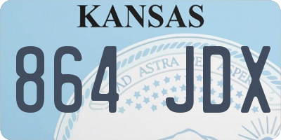 KS license plate 864JDX