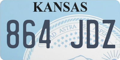 KS license plate 864JDZ