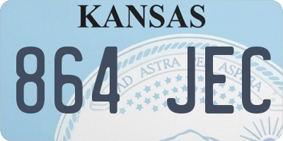 KS license plate 864JEC