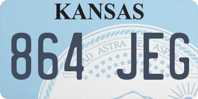 KS license plate 864JEG