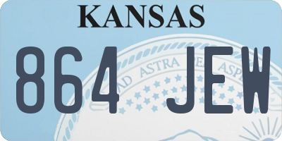 KS license plate 864JEW