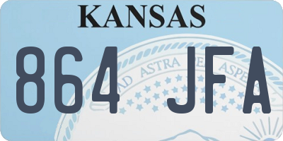 KS license plate 864JFA