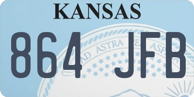KS license plate 864JFB
