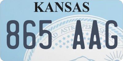 KS license plate 865AAG