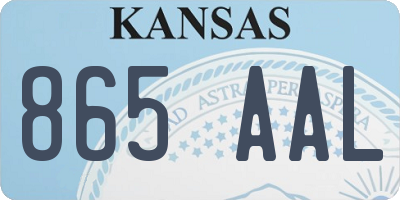 KS license plate 865AAL