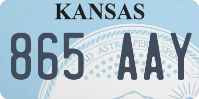 KS license plate 865AAY