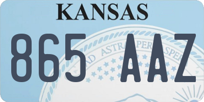 KS license plate 865AAZ