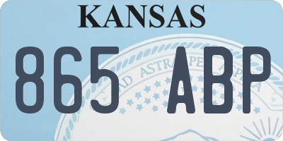 KS license plate 865ABP