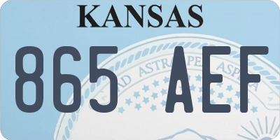 KS license plate 865AEF