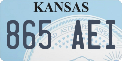 KS license plate 865AEI