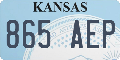 KS license plate 865AEP