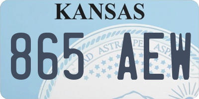 KS license plate 865AEW