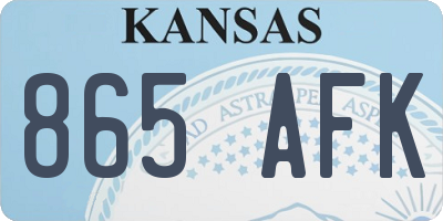 KS license plate 865AFK