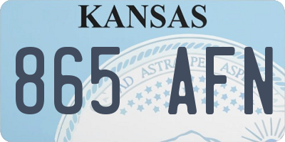 KS license plate 865AFN