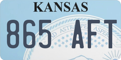 KS license plate 865AFT