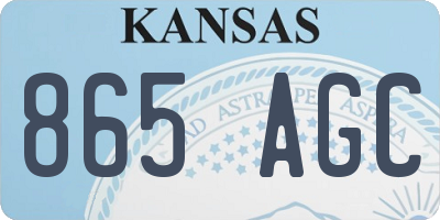 KS license plate 865AGC