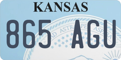 KS license plate 865AGU
