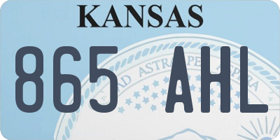 KS license plate 865AHL