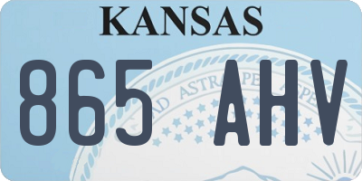 KS license plate 865AHV