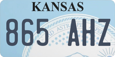 KS license plate 865AHZ