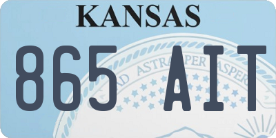 KS license plate 865AIT