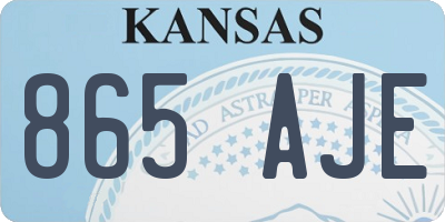 KS license plate 865AJE