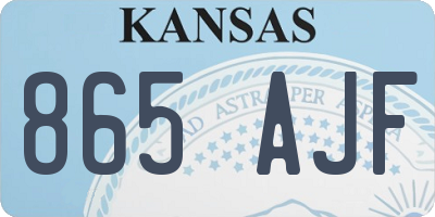 KS license plate 865AJF