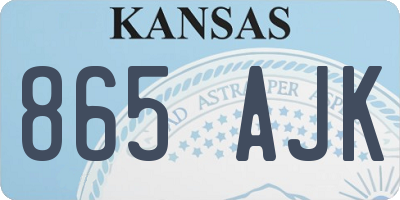 KS license plate 865AJK