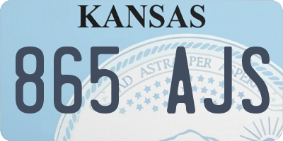 KS license plate 865AJS