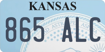 KS license plate 865ALC
