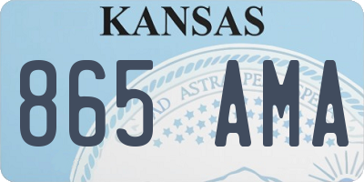 KS license plate 865AMA