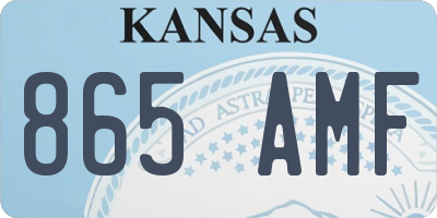 KS license plate 865AMF