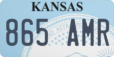 KS license plate 865AMR