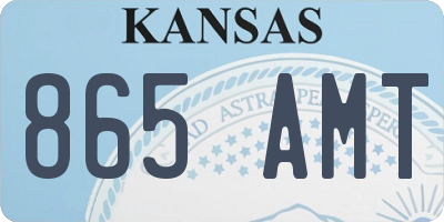 KS license plate 865AMT