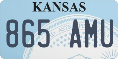 KS license plate 865AMU